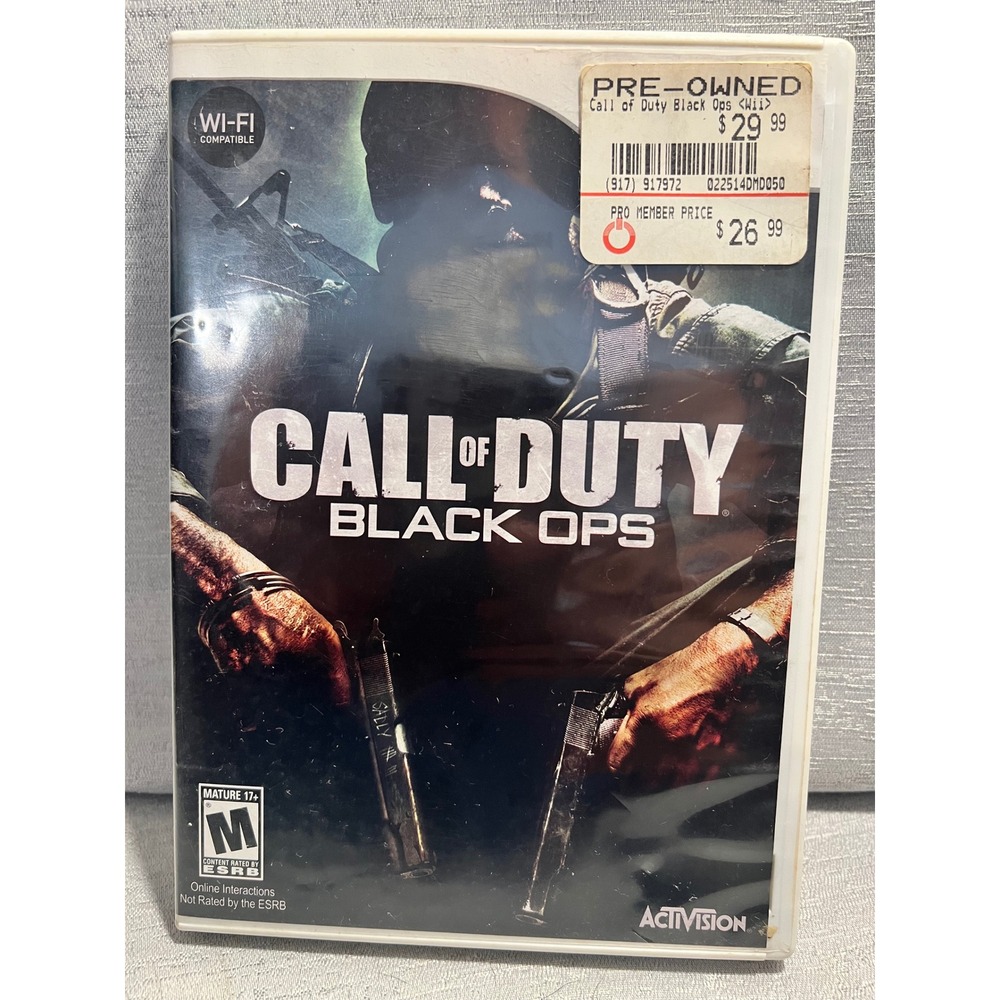 Call of Duty Black Ops Nintendo Wii Activision 2010 CIB FPS Video Game